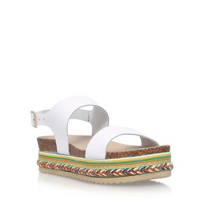 Carvela White 'Kitten' flat sandal